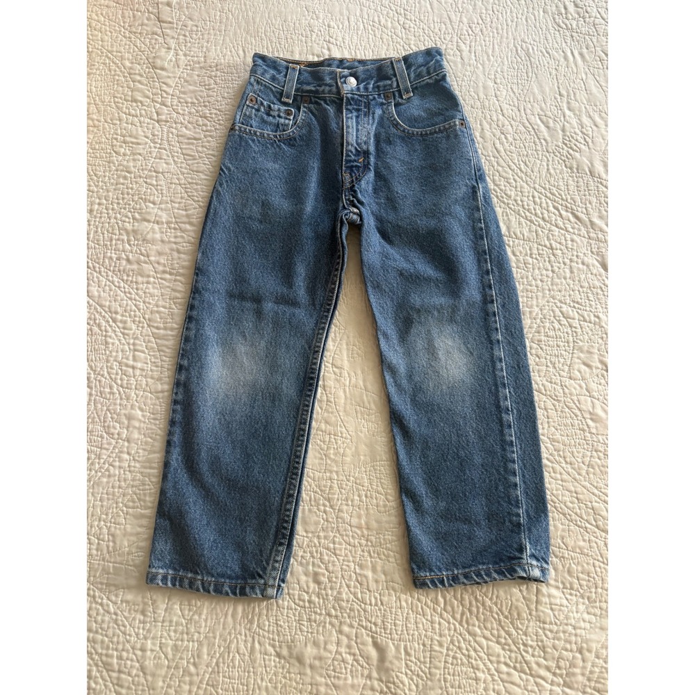 Vintage Levis 550 Relaxed Fit Blue Jeans Kids Size 6 Medium Wash Paper Tag 90s